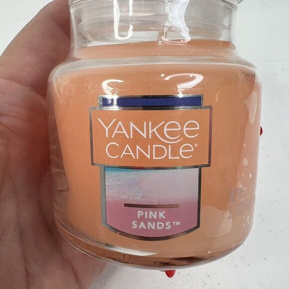 Yankee Candle Small Jar 3.7oz Floral Pink Sands Scent with Lid 20-30 Hours NEW - Picture 4 of 8